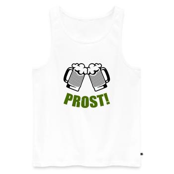 Beer Cheers - Men's Premium Organic Tank Top - white - Front - AI Model Male 178 light (178cm)