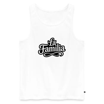 Tatouage La Familia - Débardeur bio Premium Homme - blanc - Devant - Michal (187cm)