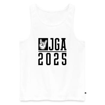 Jga 2025 Junggesellenabschied Party - Männer Premium Bio Tank Top - Weiß - Vorne - Michal (187cm)
