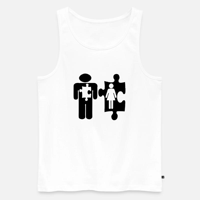 Miss. Right - Männer Premium Bio Tank Top - Weiß