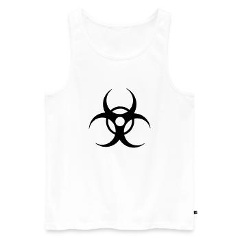 Biohazard - Männer Premium Bio Tank Top - Weiß - Vorne - Michal (187cm)