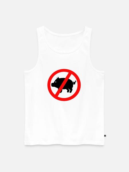 Schwein - Männer Premium Bio Tank Top - Weiß