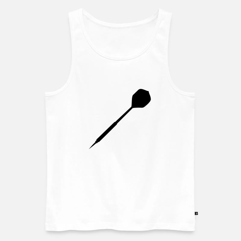 dart - Männer Premium Bio Tank Top - Weiß