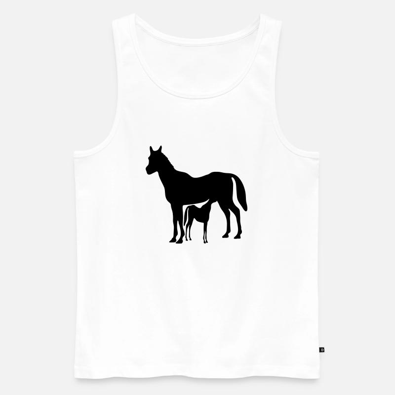 pferd - Männer Premium Bio Tank Top - Weiß