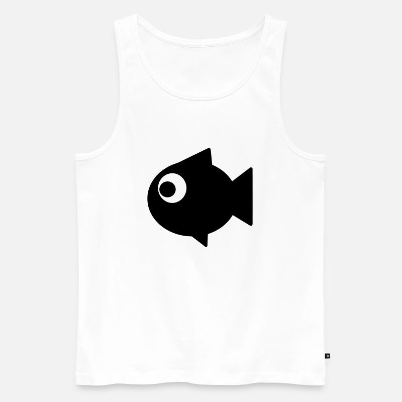 Fisch 2 - Männer Premium Bio Tank Top - Weiß