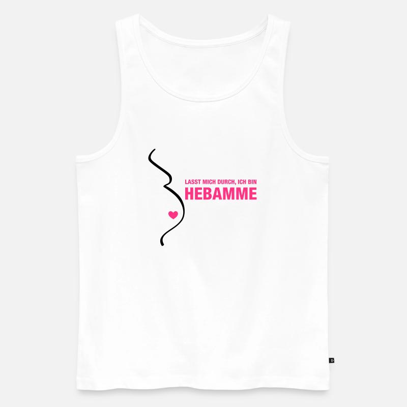 Hebamme - Männer Premium Bio Tank Top - Weiß