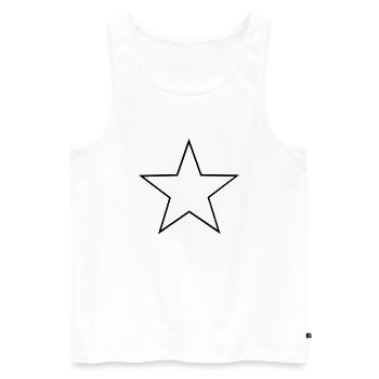 Stern Outline - Männer Premium Bio Tank Top - Weiß - Vorne - AI Model Male 178 light (178cm)