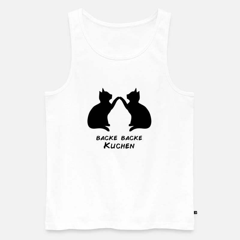 Backe Backe Kuchen - Männer Premium Bio Tank Top - Weiß