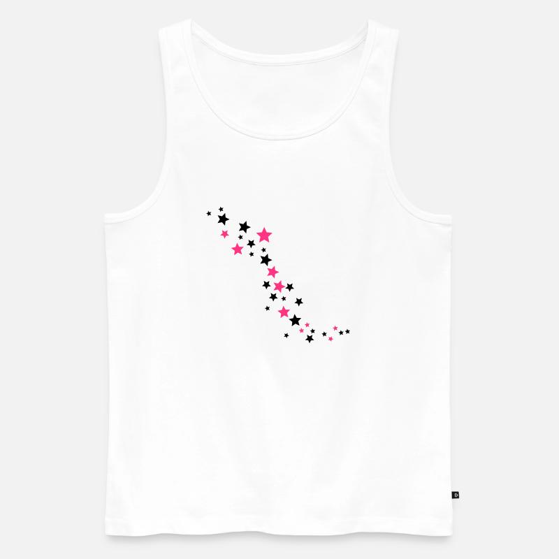 Sterne - Männer Premium Bio Tank Top - Weiß