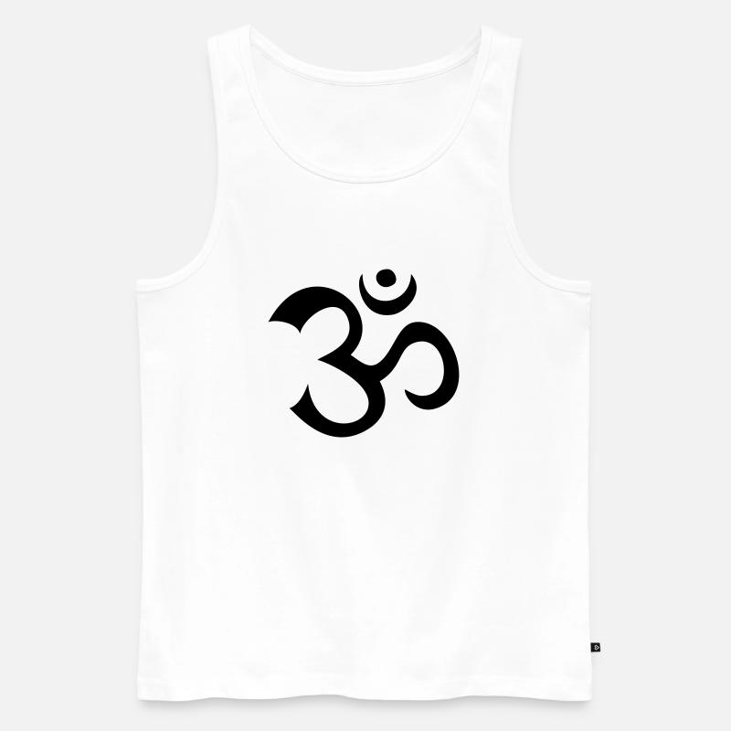 AUM 1 - Männer Premium Bio Tank Top - Weiß