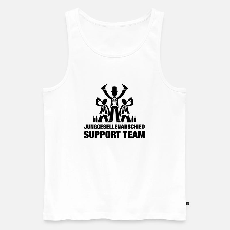 JGA support TEAM - Männer Premium Bio Tank Top - Weiß