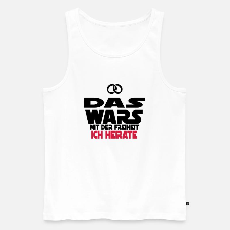 das wars ich heirate - Männer Premium Bio Tank Top - Weiß