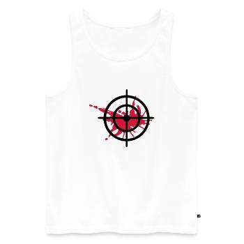 Blut - Männer Premium Bio Tank Top - Weiß - Vorne - AI Model Male 178 light (178cm)