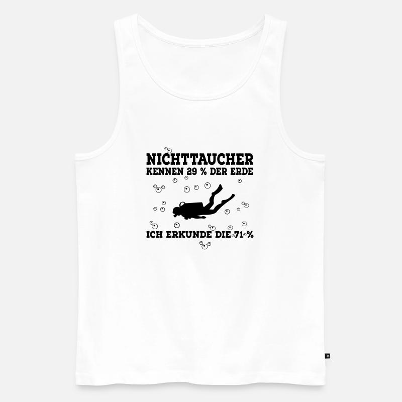 tauchen - Männer Premium Bio Tank Top - Weiß
