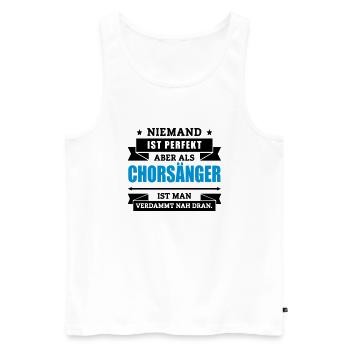 Funshirt Chorsänger - Männer Premium Bio Tank Top - Weiß - Vorne - Michal (187cm)