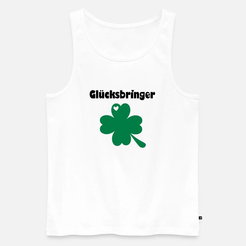 Kleeblatt - Männer Premium Bio Tank Top - Weiß