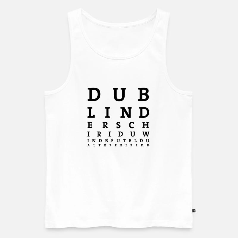 Schiri-Sehtest - Männer Premium Bio Tank Top - Weiß