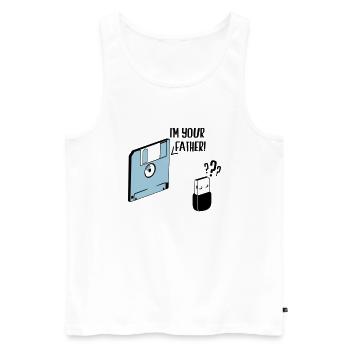 I'm your father - Débardeur bio Premium Homme - blanc - Devant - Michal (187cm)