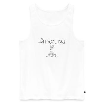 Happyculture - Débardeur bio Premium Homme - blanc - Devant - Michal (187cm)