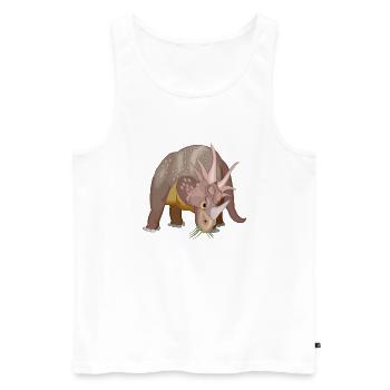 Dinosaur 24 - Débardeur bio Premium Homme - blanc - Devant - AI Model Male 178 light (178cm)