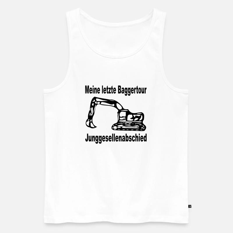 Junggesellenabschied - Einmal noch baggern - Männer Premium Bio Tank Top - Weiß