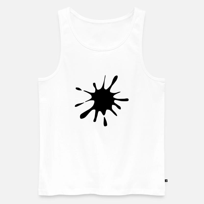 Klecks - Männer Premium Bio Tank Top - Weiß