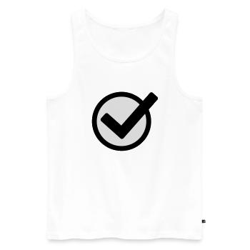 Häkchen - Männer Premium Bio Tank Top - Weiß - Vorne - Michal (187cm)