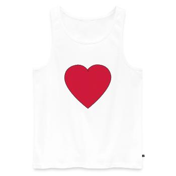 love i - Männer Premium Bio Tank Top - Weiß - Vorne - AI Model Male 178 light (178cm)