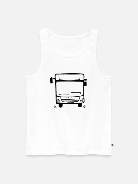 Linienbus ohne Text - Männer Premium Bio Tank Top - Weiß