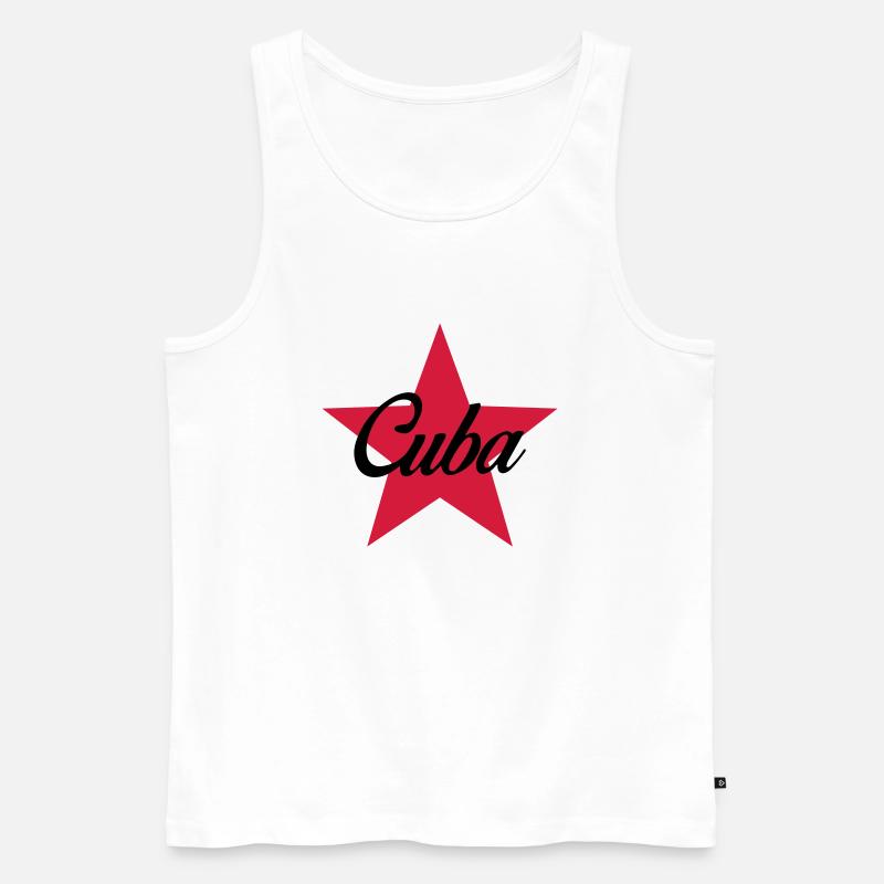 Cuba - Männer Premium Bio Tank Top - Weiß