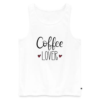 Kaffee Koffein Cappuchino Liebe Geschenk - Männer Premium Bio Tank Top - Weiß - Vorne - Michal (187cm)