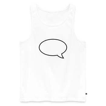 sprechblase__f1 - Männer Premium Bio Tank Top - Weiß - Vorne - Michal (187cm)