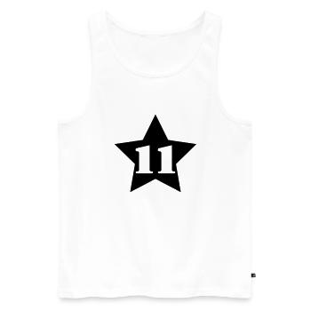 11__star___f1 - Männer Premium Bio Tank Top - Weiß - Vorne - Michal (187cm)