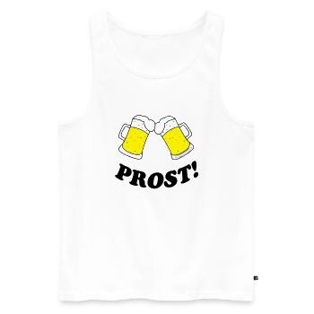bier_prost - Männer Premium Bio Tank Top - Weiß - Vorne - Michal (187cm)