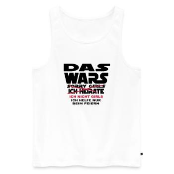 Bachelor party I threw marry ... I - Men's Premium Organic Tank Top - white - Front - Michal (187cm)