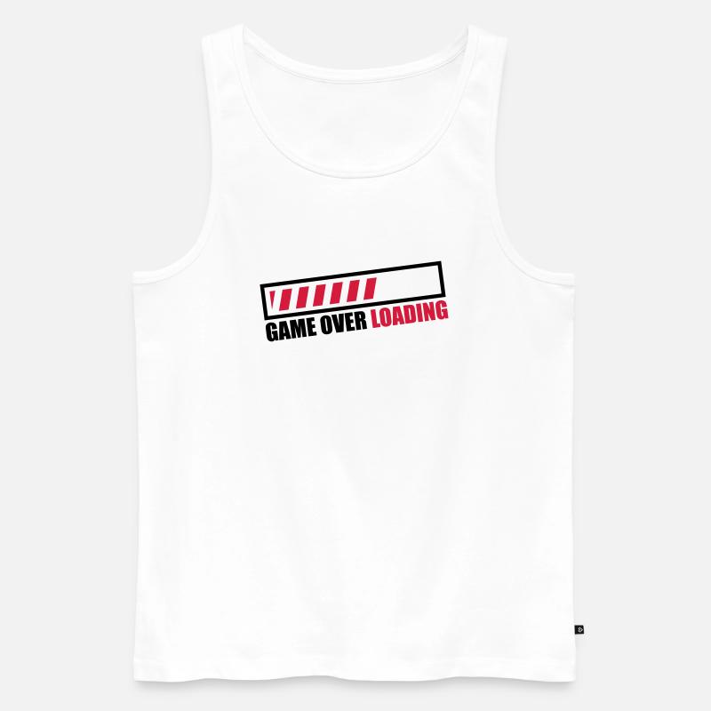 game_over_loading_c2 - Männer Premium Bio Tank Top - Weiß
