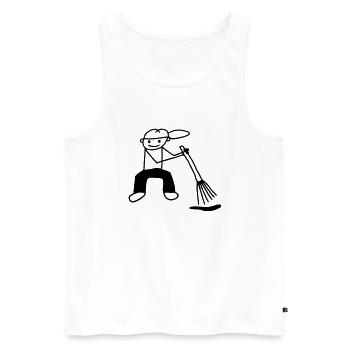 Feger - Männer Premium Bio Tank Top - Weiß - Vorne - AI Model Male 178 light (178cm)