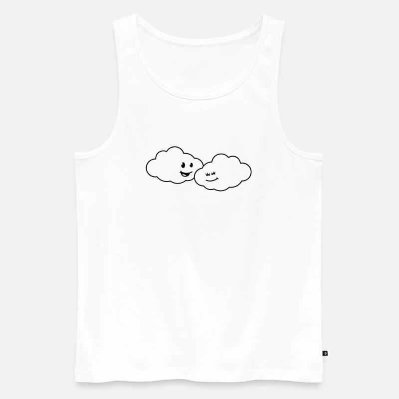love_clouds - Men's Premium Organic Tank Top - white