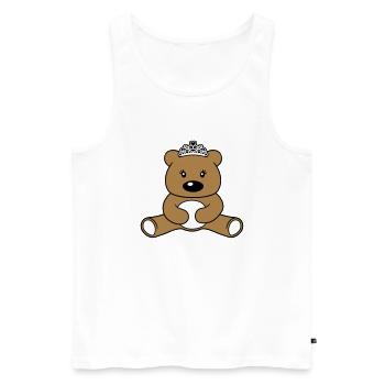 maedchen prinzessin koenigin krone huebsch weiblic - Männer Premium Bio Tank Top - Weiß - Vorne - AI Model Male 178 light (178cm)