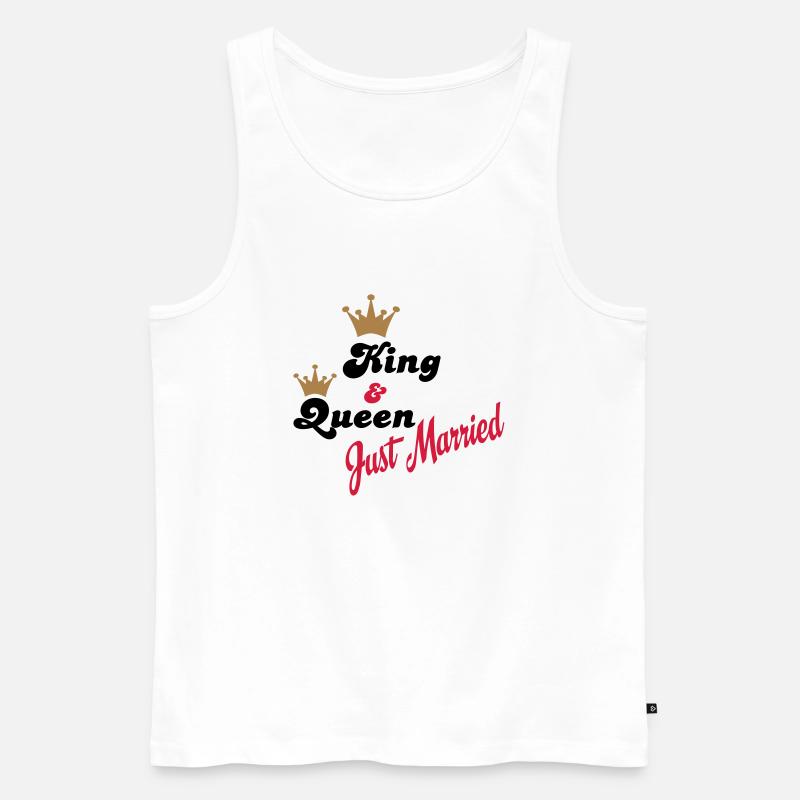 hochzeit - Männer Premium Bio Tank Top - Weiß