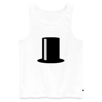 Top Hat - Débardeur bio Premium Homme - blanc - Devant - AI Model Male 178 light (178cm)