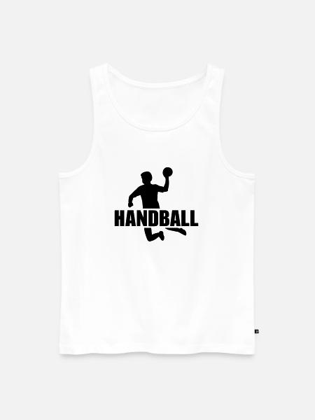 Handball - Men's Premium Organic Tank Top - white