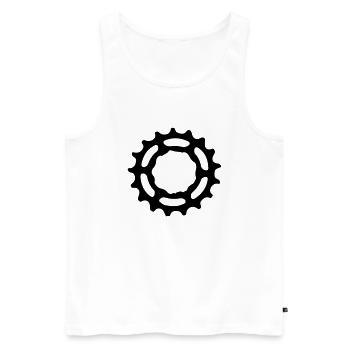 Mountain bike gear sprocket gears 1c. - Men's Premium Organic Tank Top - white - Front - AI Model Male 178 light (178cm)