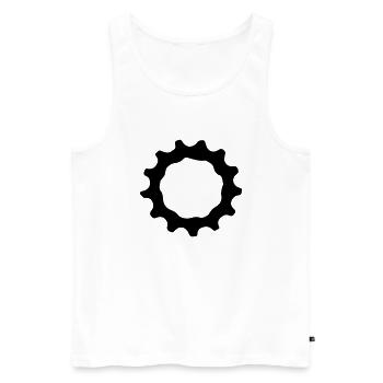 Mountainbike Zahnrad Zahnkranz Gangschaltung 1c - Männer Premium Bio Tank Top - Weiß - Vorne - Michal (187cm)