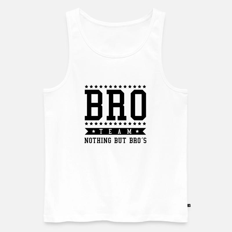 bro_team_dx1 - Männer Premium Bio Tank Top - Weiß