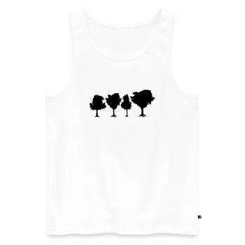Trees - Männer Premium Bio Tank Top - Weiß - Vorne - AI Model Male 178 light (178cm)