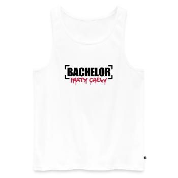 Bachelor Party Crew - Débardeur bio Premium Homme - blanc - Devant - AI Model Male 178 light (178cm)