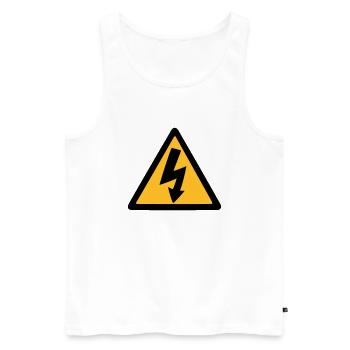 lightning thunder - Men's Premium Organic Tank Top - white - Front - AI Model Male 178 light (178cm)