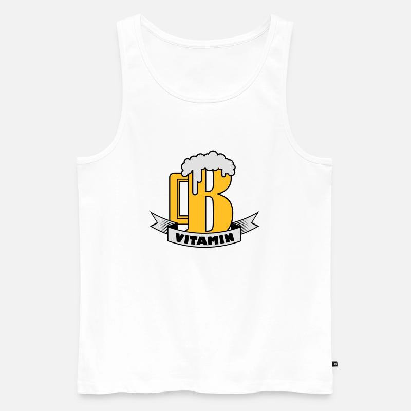 B vitamin - Männer Premium Bio Tank Top - Weiß