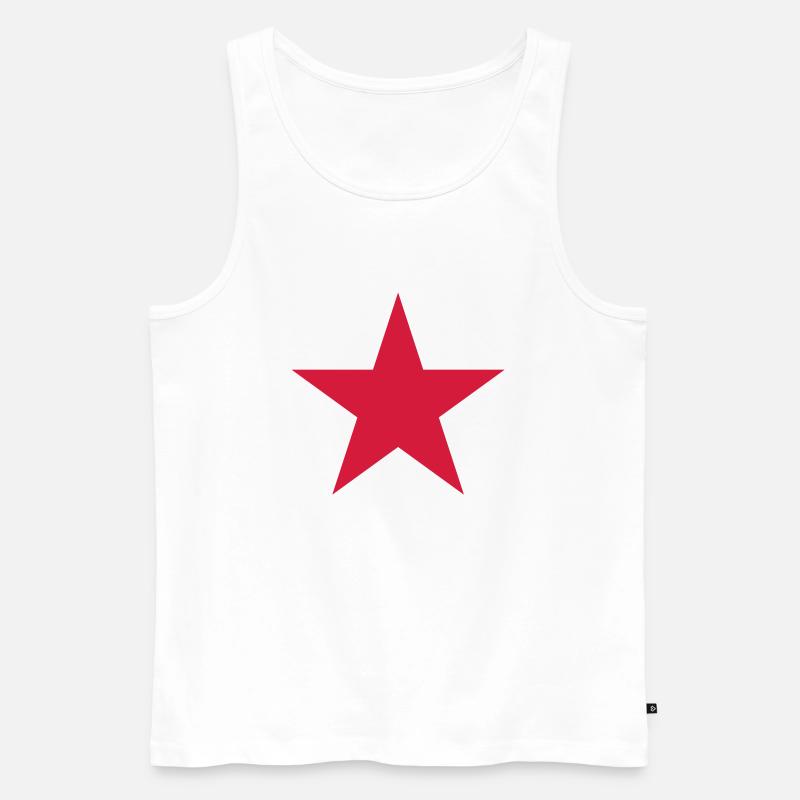 Stern - Männer Premium Bio Tank Top - Weiß